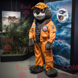 Orange Navy Seal mascot...