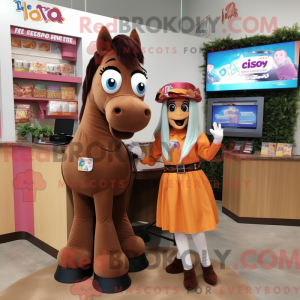 Brun Hoppe maskot kostume...