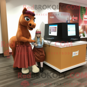 Brun Hoppe maskot kostume...