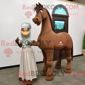 Brown Mare mascot costume...
