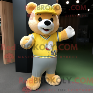 Citrongul bjørn maskot...