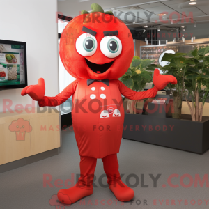 Rød tomat maskot drakt...