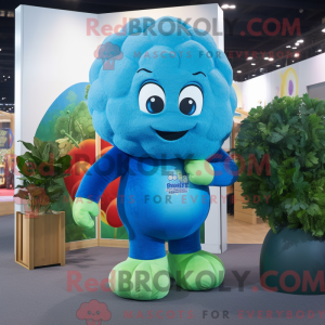 Blå Broccoli maskot kostume...