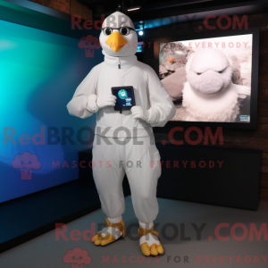 Mascotte de Pigeon blanc...