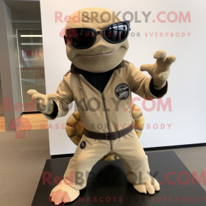 Beige skildpadde maskot...