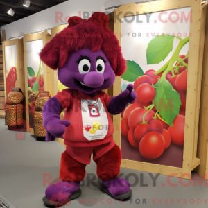 Red Grape mascot costume...