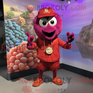 Red Grape mascot costume...