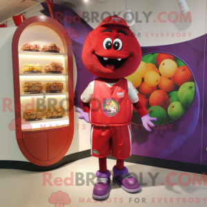 Red Grape mascot costume...