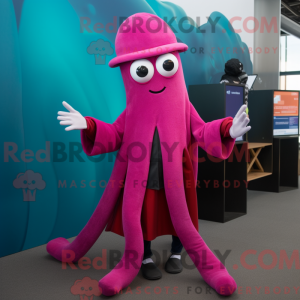 Magenta Squid mask drakt...