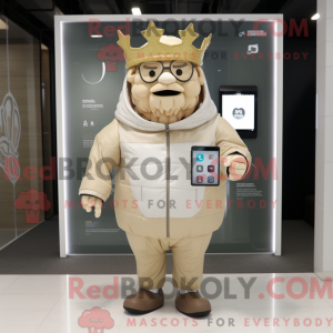 Figura de máscara King bege...