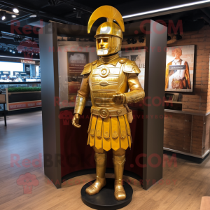 Gold Roman Soldier maskot...