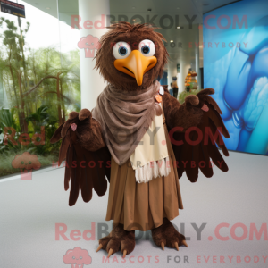 Brun Harpy-maskotdraktfigur...