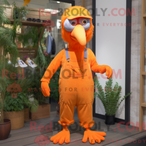Orange Crow maskot kostume...