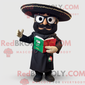 Sort Fajitas maskot kostume...