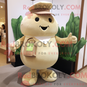 Tan Turnip-mascottekostuum...