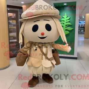 Tan Turnip maskot kostume...