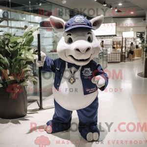 Navy Rhinoceros mascot...