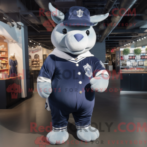 Navy Rhinoceros maskot...