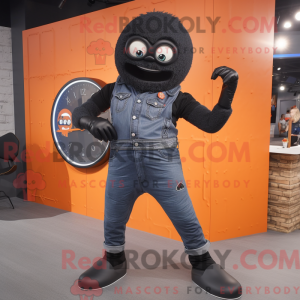 Postava maskota z černého...