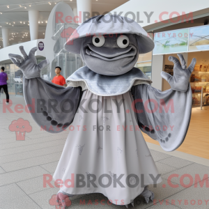 Silver Crab mascot costume...
