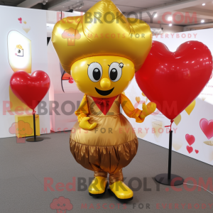 Gold Heart Shaped Balloons...