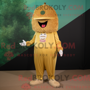 Guld Falafel maskot kostume...