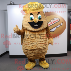 Guld Falafel maskot kostume...