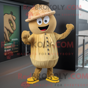 Guld Falafel maskot kostume...