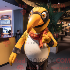 Gull Toucan maskot drakt...