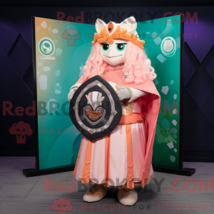 Peach Celtic Shield maskot...