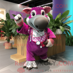 Magenta Tapir máscara de...