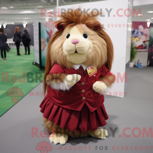 Maroon marsvin maskot...