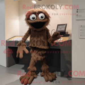 Brown Spider mascot costume...