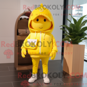 Postava maskota citronově...