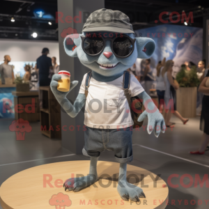 Gray Ceviche mascot costume...