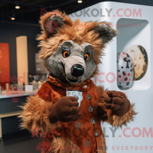 Rust Hyene maskot drakt...