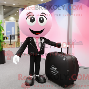 Pink Volleyball Ball mascot...