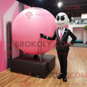 Pink Volleyball Ball maskot...