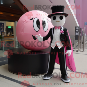 Pink Volleyball Ball maskot...