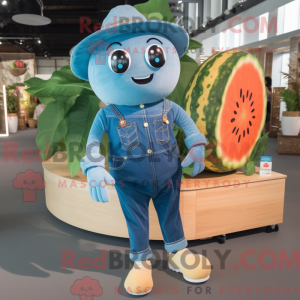 Blue Melon mascot costume...
