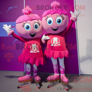 Magenta paar schaatsen...