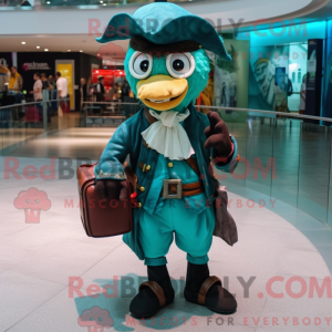 Postava maskota Teal Pirate...