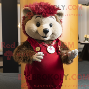 Maroon Hedgehog maskot...