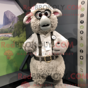 Grå sauer maskot kostyme...