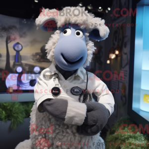 Grå sauer maskot kostyme...