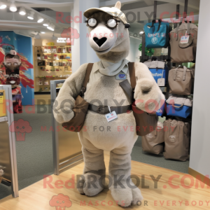 Sølv Camel maskot drakt...