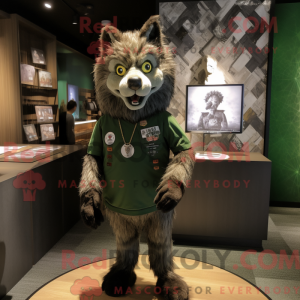 Olive Wolf maskotdraktfigur...