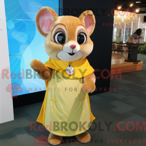 Gul Dormus maskot kostume...