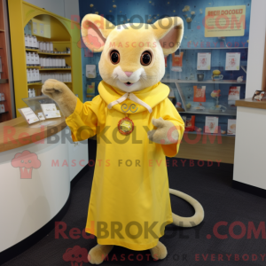 Gul Dormus maskot drakt...