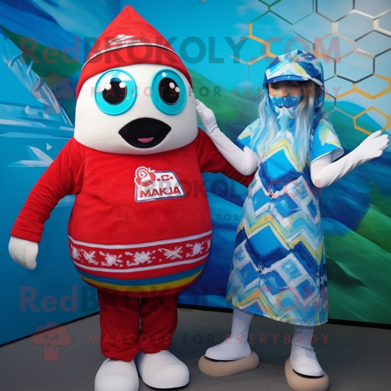 nan Shakshuka mascot costume character dressed with a Bikini and Caps nan Shakshuka mascot costume character dressed with a Bikini and Caps